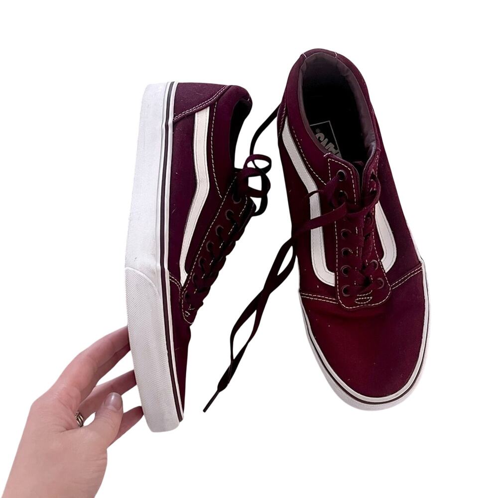 VANS Ward Low Top Sneakers Red Burgundy Maroon Skater Streetwear 10.5 - Picture 6 of 9